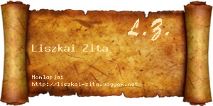Liszkai Zita névjegykártya